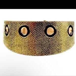 Roberto Cavalli Class NWOT limited edition Gold Belt fancy wide gold exclusive S